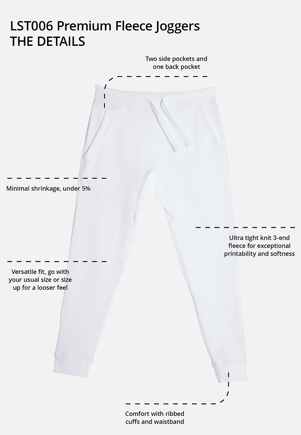 Bulk 100% Polyester Jogger Sweatpants 