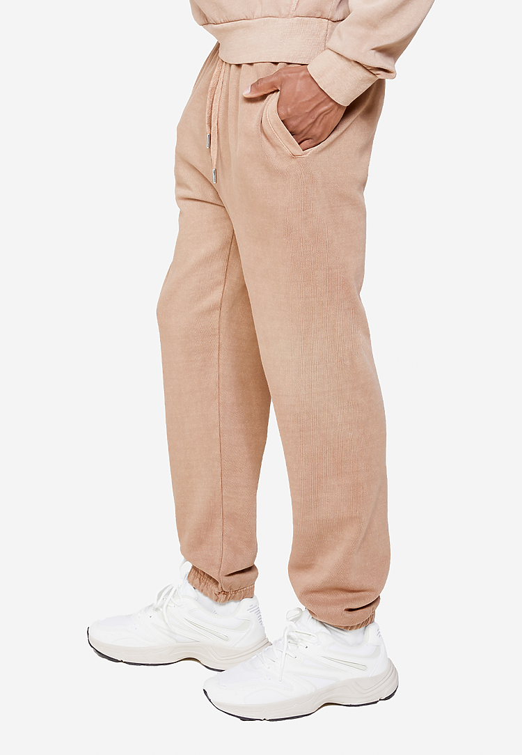 REEL Cotton White Slim Leg Sweatpants